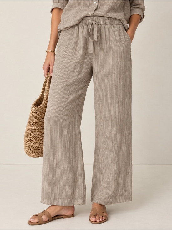 Eileen Fisher Pants - Eileen Fisher Wheat Wide Ankle Pants XL NWT